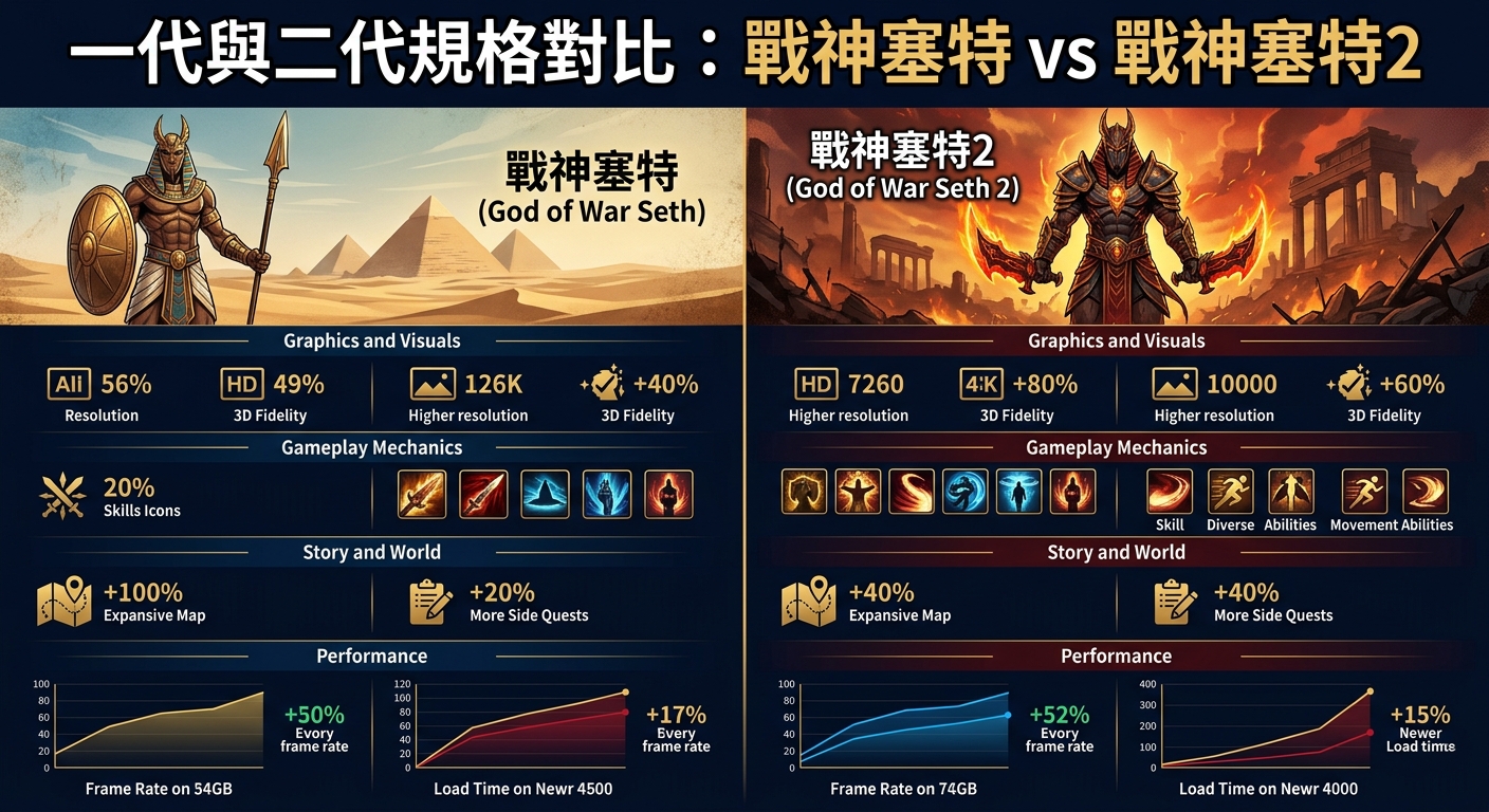 一代與二代規格對比:戰神塞特 vs 戰神塞特2